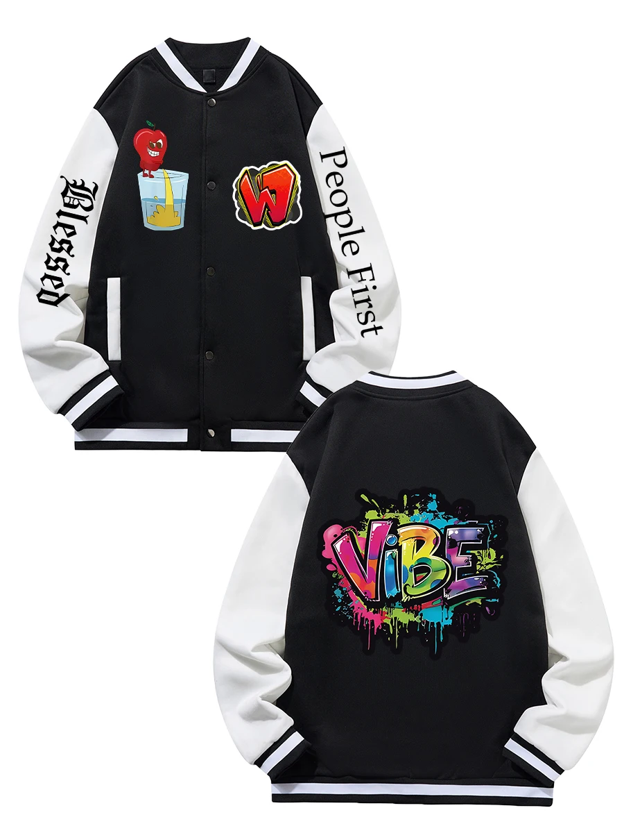 

Черная, синяя, зеленая, двусторонняя бейсбольная куртка унисекс с рождественским принтом XS-XXL, уличное пальто, теплая флисовая мягкая куртка