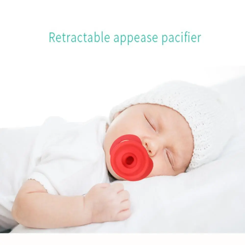 1PC Retractable Soothing Pacifier Puzzle Dust Prevention Teeth Grinding Pacifier Silicone Pollution Prevention