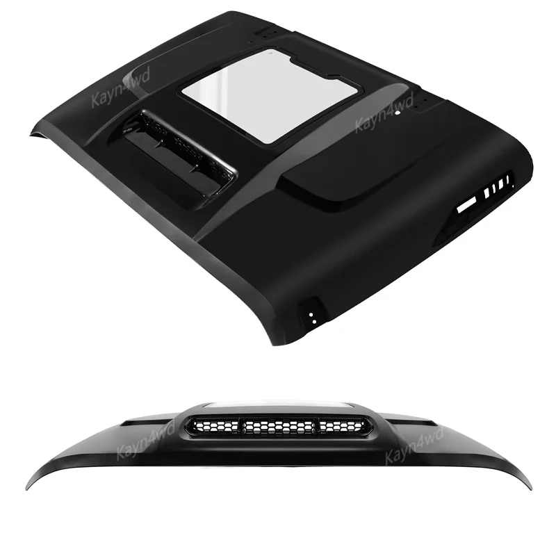 الطرق الوعرة 4x4 اكسسوارات الصلب الفضاء كبسولة هود شفافة تشتت الحرارة بونيه ل 2007 + جيب رانجلر JK JL & المصارع JT #2