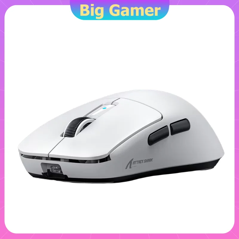 

Беспроводная мышь R6 Attack Shark Paw3950 Superlight 39g 8k Reveiver 42000dpi Tri-Mode E-Sport Bluetooth Ноутбук Высокая щетка в подарок
