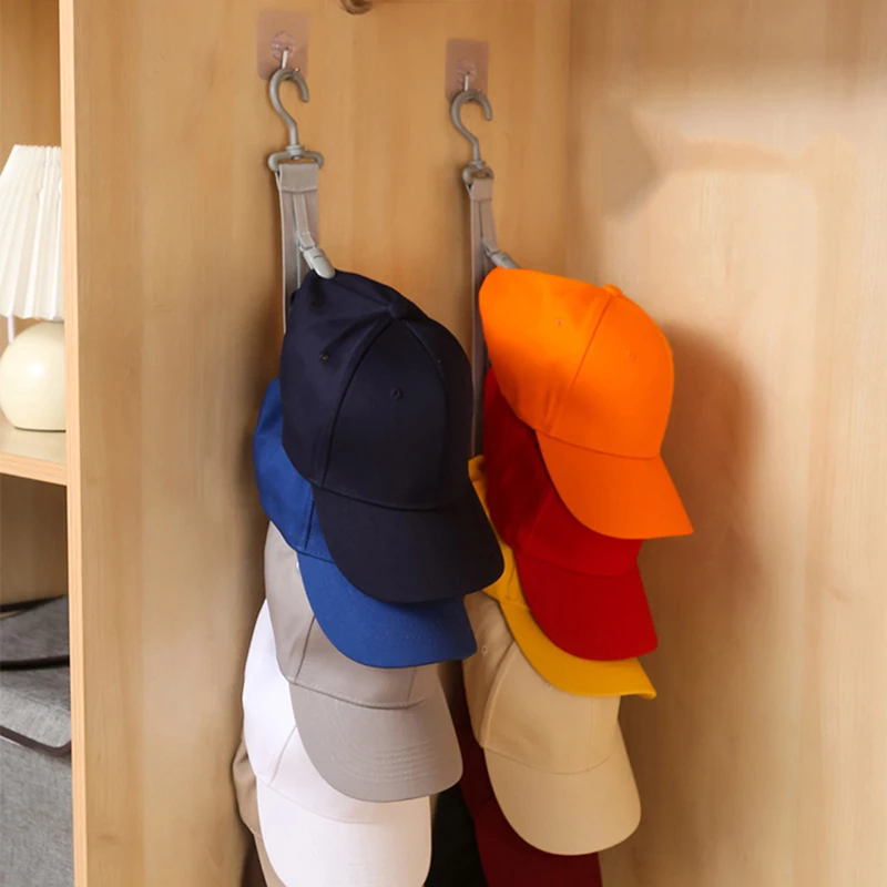 1PC Tür Haken Clip Hut Rack Hängen Organizer mit 8PC Haken für Baseball Caps Lagerung Display-ständer wohnkultur Kappe Halter