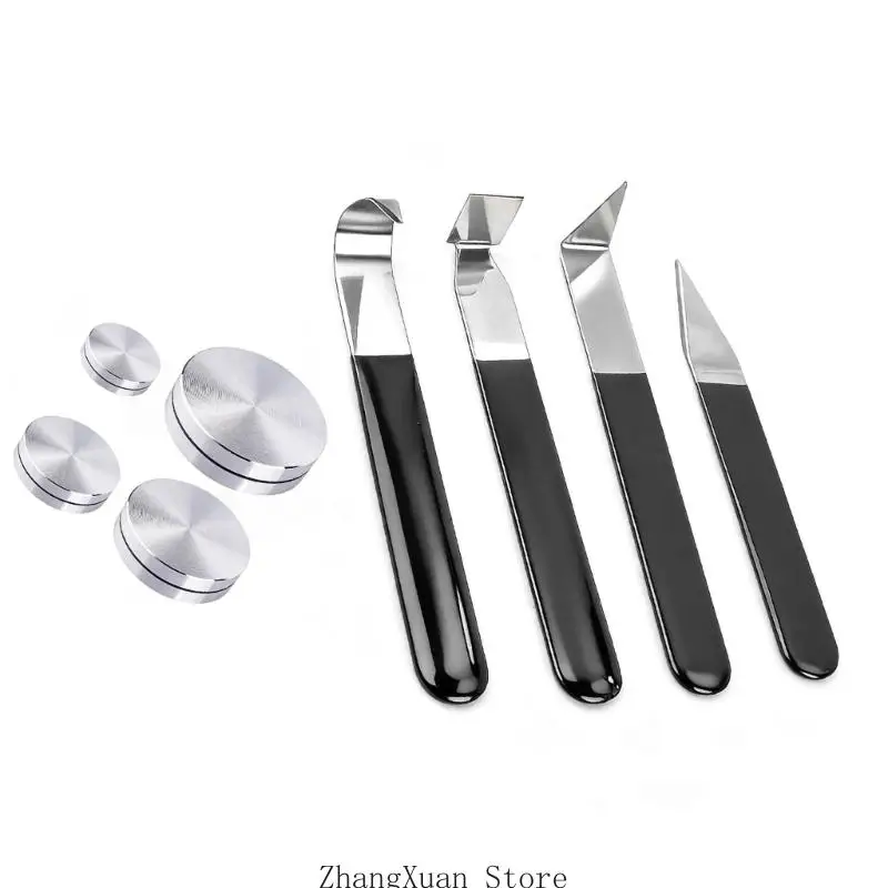 Ton-Schnitzwerkzeug-Set mit glattem Metall für detaillierte Bastelarbeiten, Projekttrimmen, 3 x – Detail 8