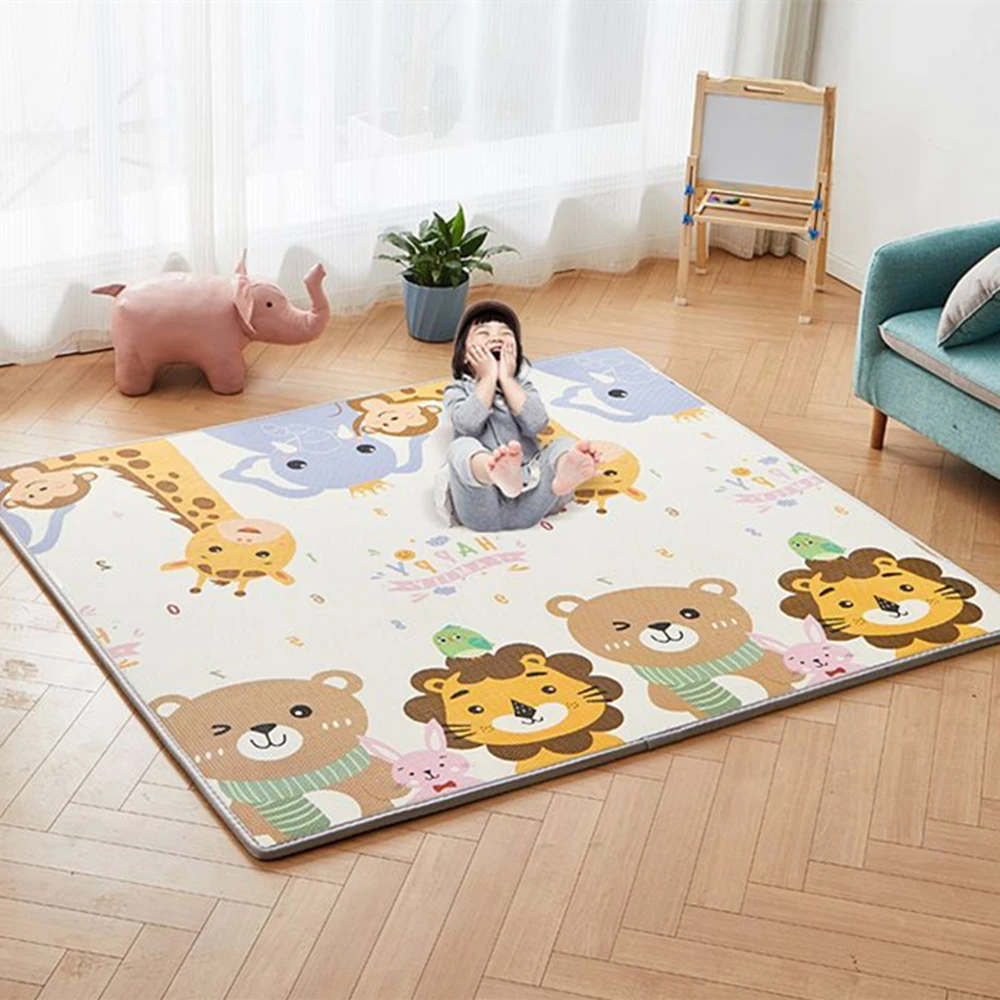 2023 New Style Double Sided Pattern Thicken Baby Crawling Play Mats Folding Mat Carpet Play Mat for Children's Safety Rug Gift