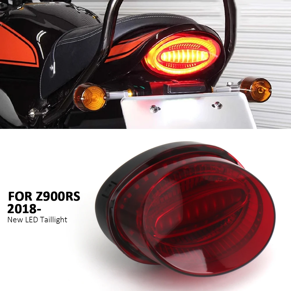 Motorcycle Accessories LED Rear Stop Brake Tail Light Taillight Red Plug and Play For Kawasaki Z900RS Z900 RS z900rs 2018 - 2023