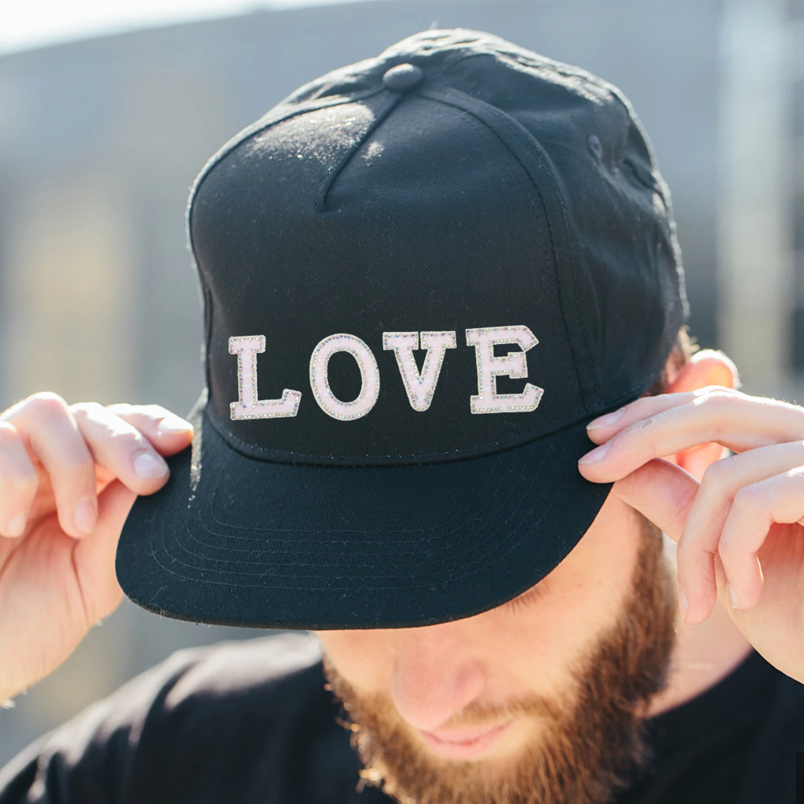 

Alphabet Cloth Accessories DIY English Patch Bling Self Adhesive Stickers Clothes Iron Glitter Fabric Decorations Letter Patches