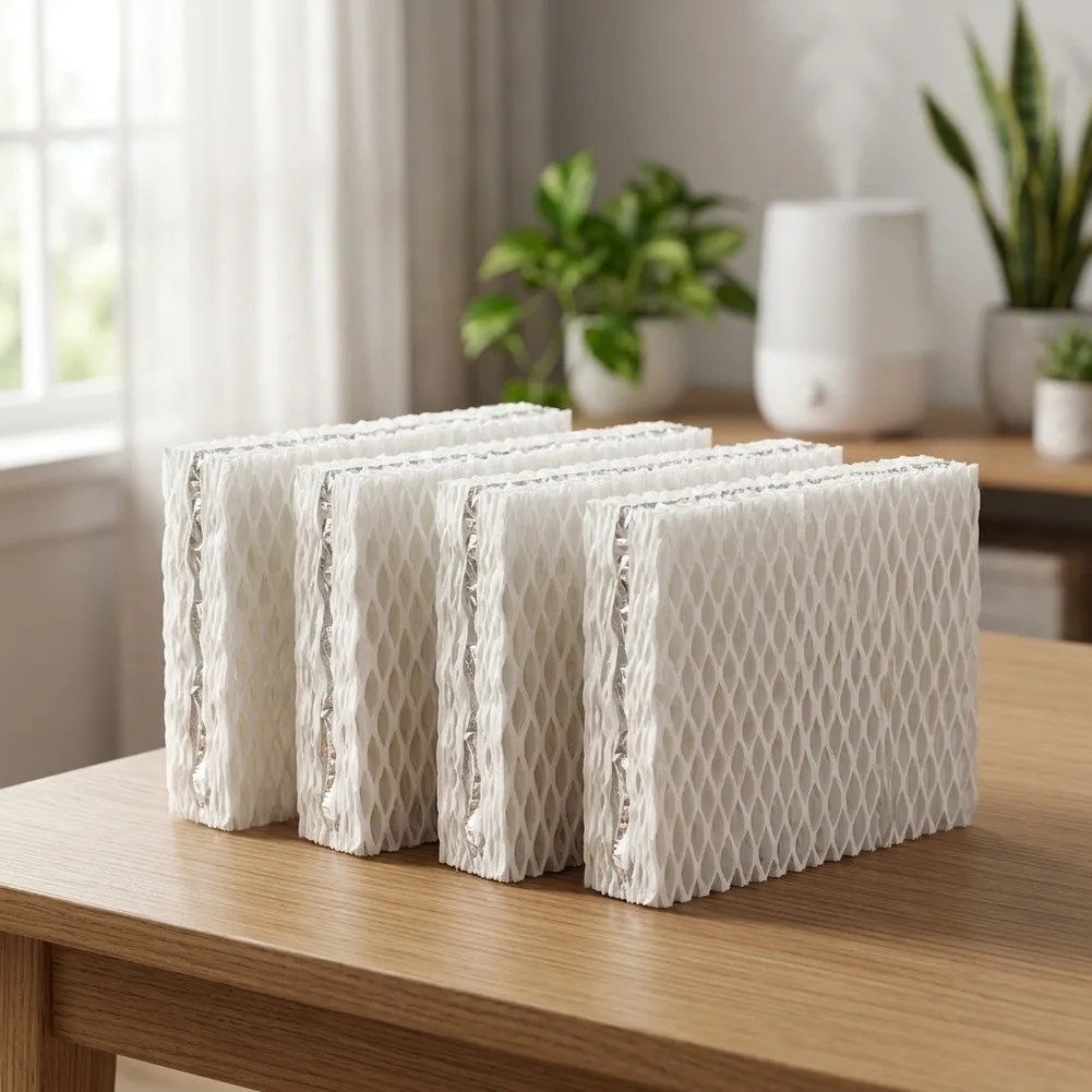 4-Pack Humidifier Filters Compatible with For WF813 For Equate DH830 DH832 Natural Hydrophilic Mesh 5.8x3.5x1.5