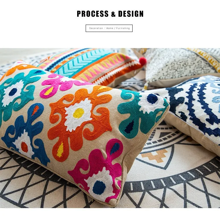 Bohemian Kissenbezug Wohnzimmer Sofa Kissenbezug Mode dekorative Home Decor Baumwolle Kissenbezug Kissen anpassbar – Detail 6
