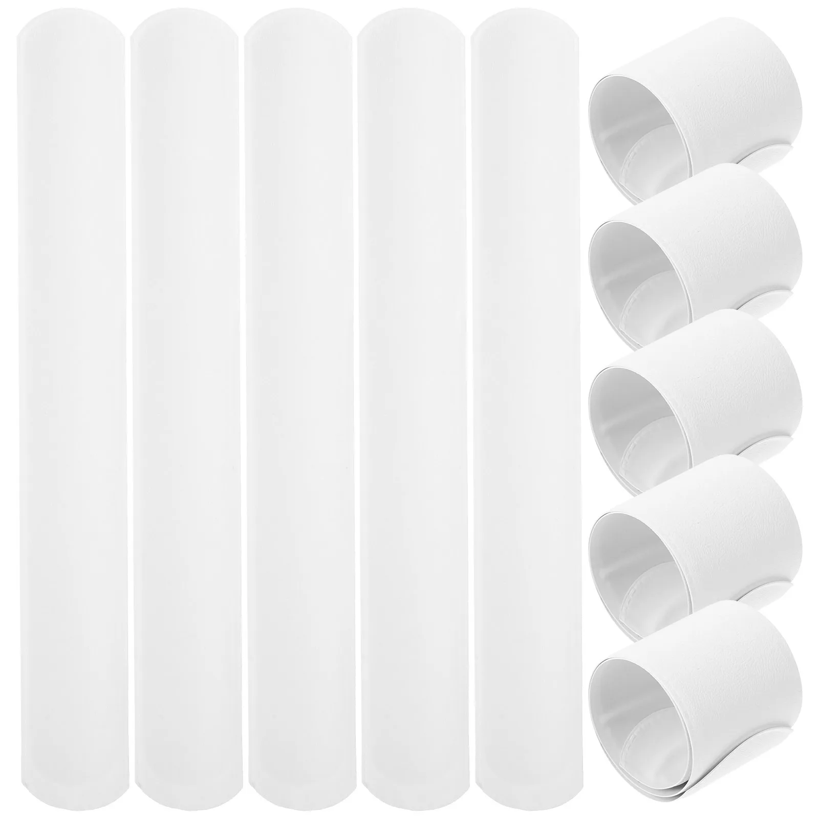 

50Pcs White Slap Bracelets Safe Nonfading DIY Bands for Childrens Birthday Zoo Themed Parties Slap Bracelets Party Favors
