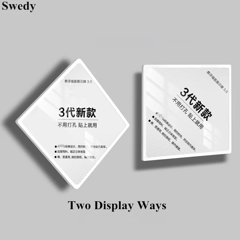 210 x21 0mm Home Decor Wedding Plastic Picture Photo Frame Wall Mounted Art Photo Block Menu Price Label Sign Holder Poster Frame