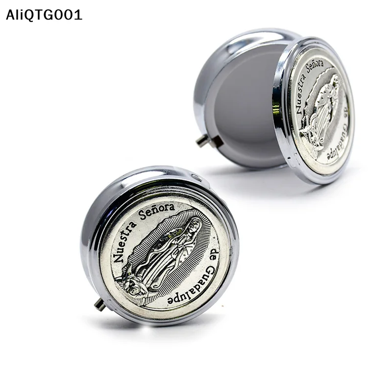 Caja de joyería Vintage de Santo Graal, rosarios de Metal, organizadores de collares, regalo religioso para comuniones, almacenamiento de pendientes de iglesia