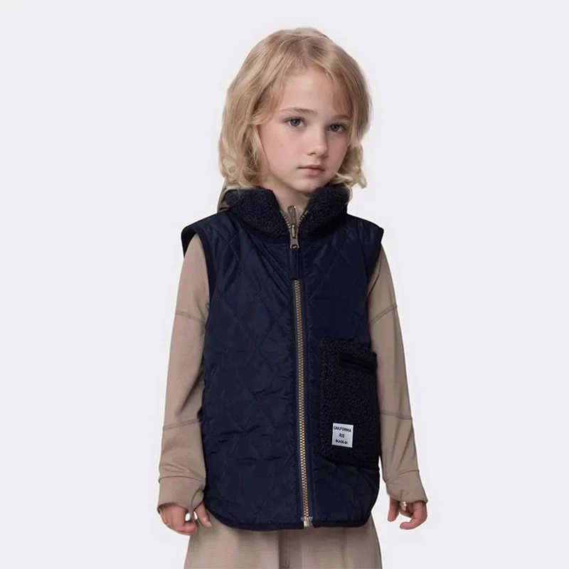 2024 AW Kids Unisex Sleeveless Warm Cotton Vest - Reversible Quality Vest for Boys and Girls - Perfect Outerwear for Children