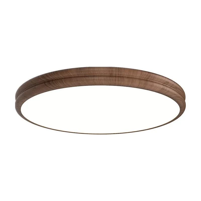 Ancient creative double circle designer walnut dining room master bedroom ceiling lamp