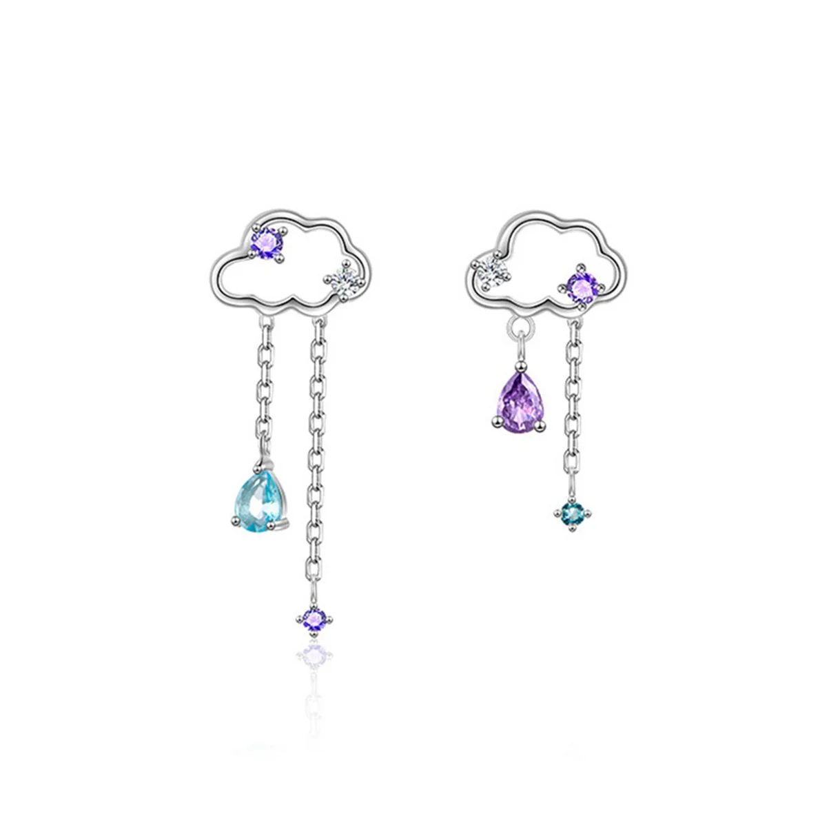 Koreanische Exquisite Planet Mond Schmetterling Quaste Ohrringe für Frauen Funkelnden Kristall Asymmetrische Tropfen Ohrringe Mädchen Partei Schmuck – Detail 9