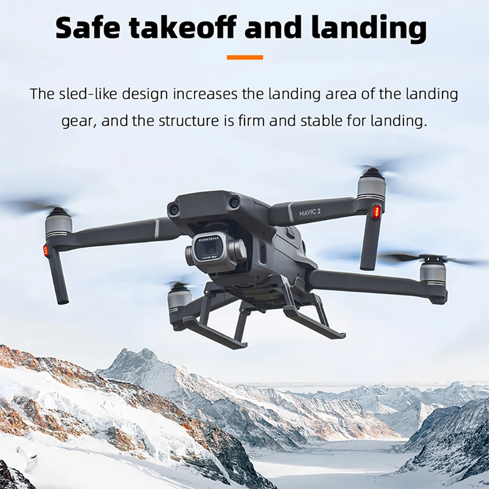 BRDRC Landing Gear for DJI Mavic 2 Pro Zoom Drone Height Extender Leg Foldable Feet Stand Drone Landing Protector Accessory