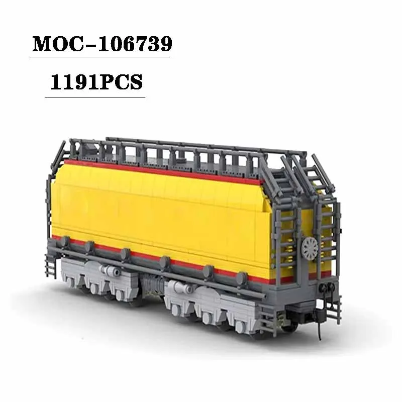 Blocco da costruzione MOC- 106739   Carrozza del serbatoio dell'olio Locomotiva del gas 1191 pezzi Puzzle per bambini adulti Compleanno Giocattolo di Natale Ornamenti regalo