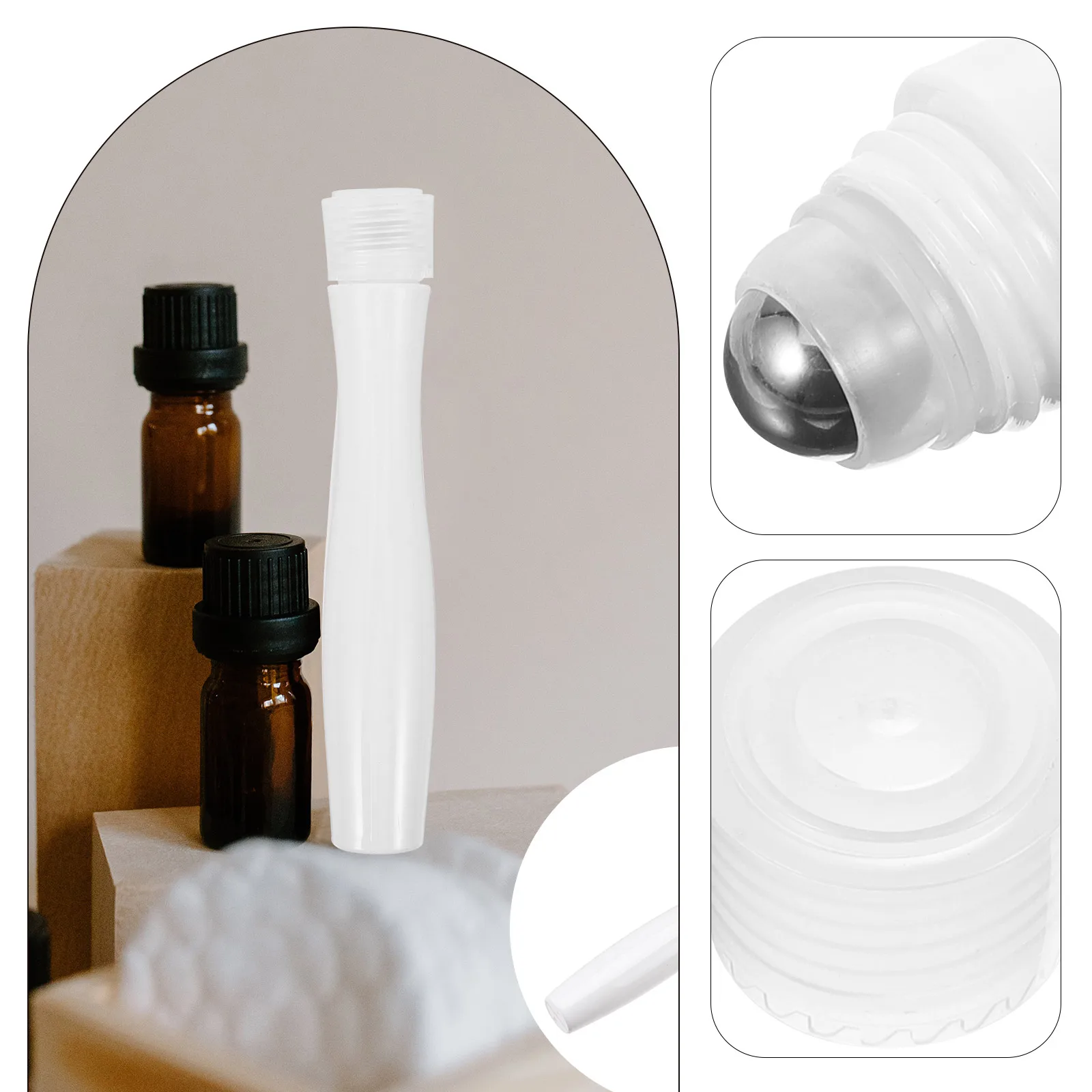 

5pcs 15Ml Roll-On Bottles Refillable Plastic Roller Bottles For Essential Oils Perfumes Sub-Packing Travel Empty Sub Bottle