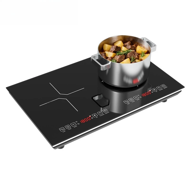 Double stove double head induction cooker kitchen appliances desktop embedded touch
