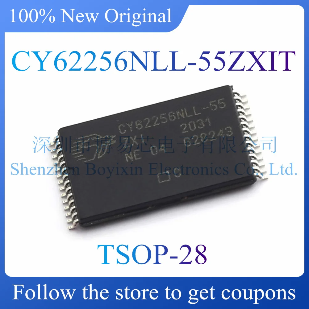 CY62256NLL-55ZXIT Produto Original, TSOP-28, Novo