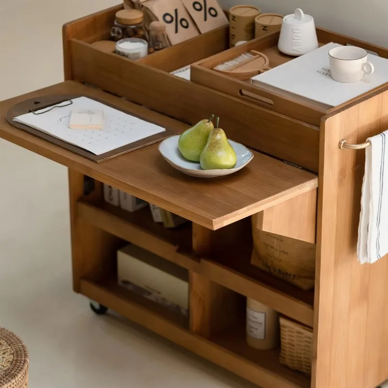 طاولة كونسول حديثة من الخشب الصلب، أثاث غرفة معيشة متعدد الوظائف قابل للإزالة