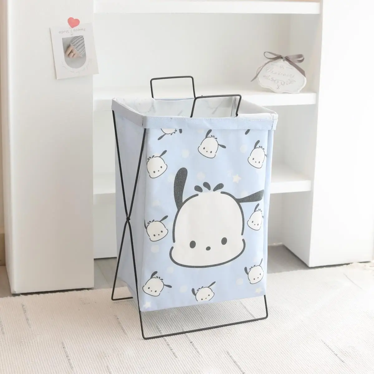 Sanrio Hello Kitty Dirty Clothes Basket Storage Basket Large Capacity Dormitory Household Foldable Waterproof Pant Jacket Basket