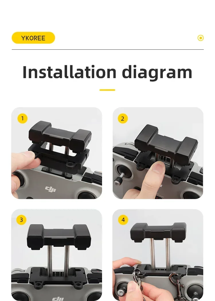 Fernbedienung Lanyard NeckStrap mit festem Haken für DJI MINI 2/Mini 3 4 Pro/Air 2S/3/Mavic 3/DJI RC N1 N2 3 Drohnenzubehör – Detail 20