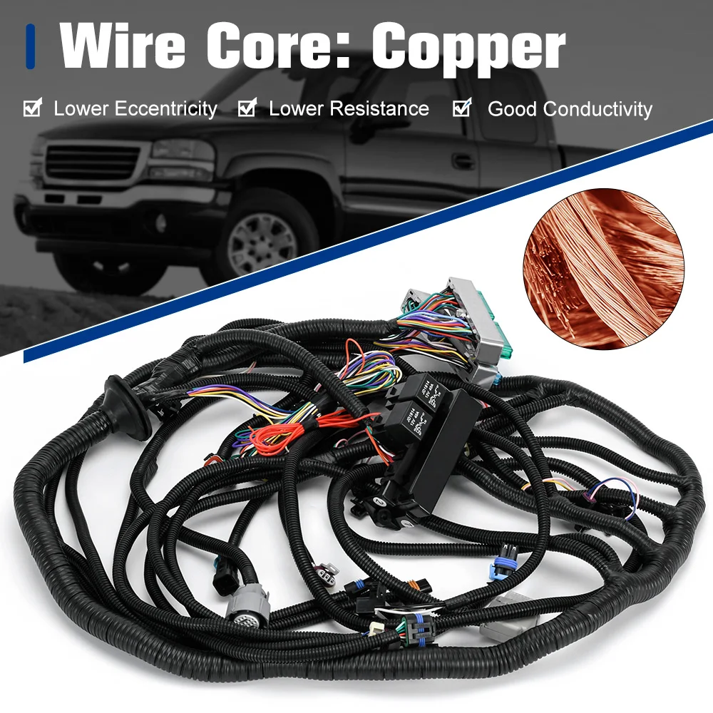 Drive by Wire DBW LS Stand Alone Harness with Transmission Connectors For 03-07 GM DBW 4L60E 4.8L 5.3L 6.0L 8 Cylinders