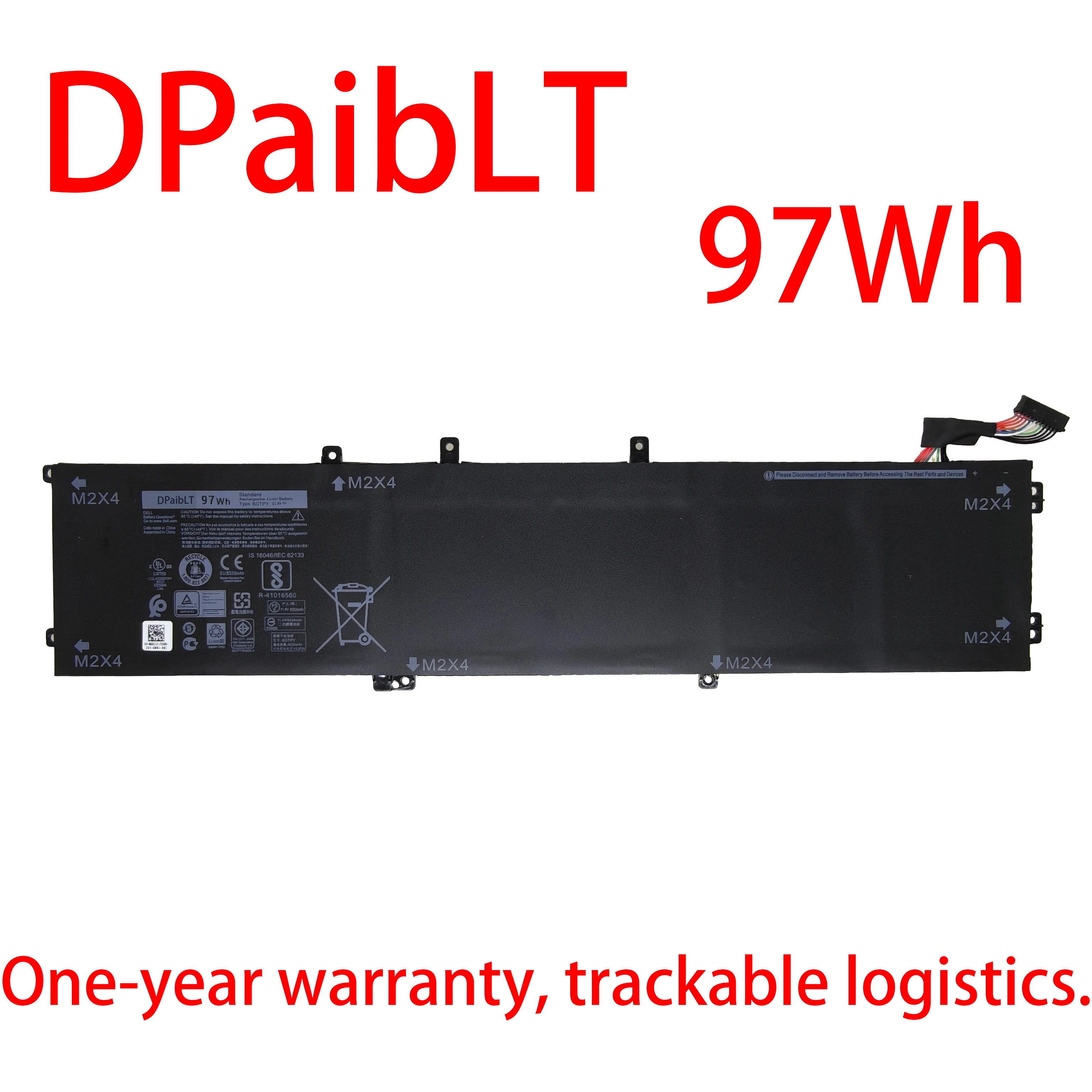 

DPaibLT NEW 97Wh 11.4V 6GTPY LAPTOP BATTERY For DELL XPS 15 9570 9560 7590 For DELL Precision 5520 5530 Series Notebook H5H20