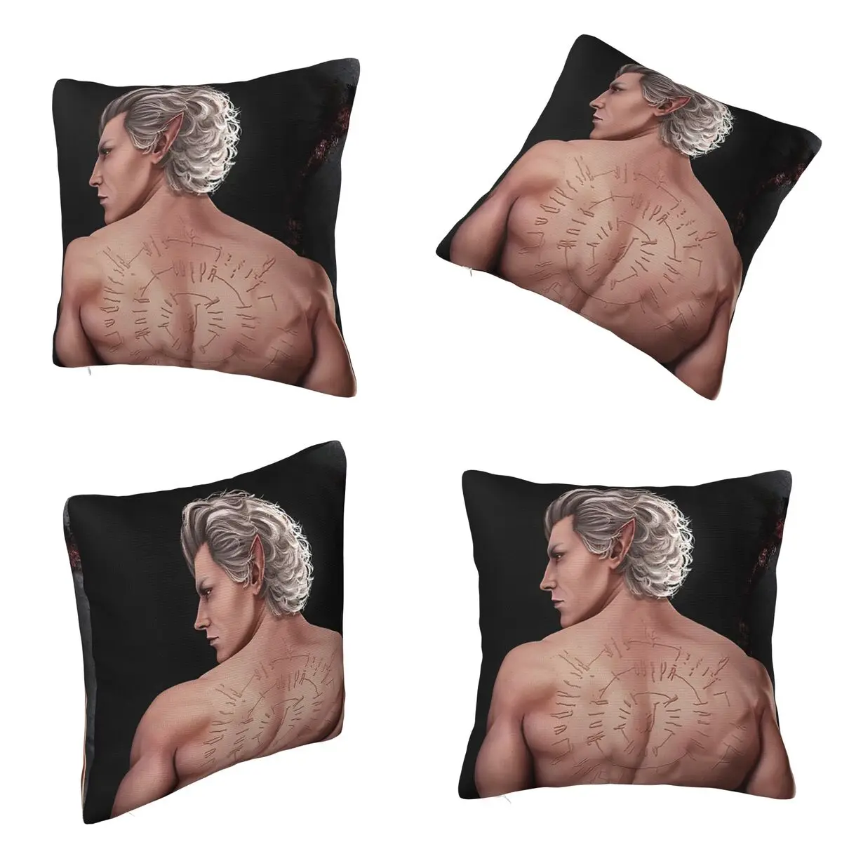 Baldurs Gate Astarion Game Square Pillowcase Cushion Cover Pillow Case Throw Pillow Cover for Home Sofa Living Room