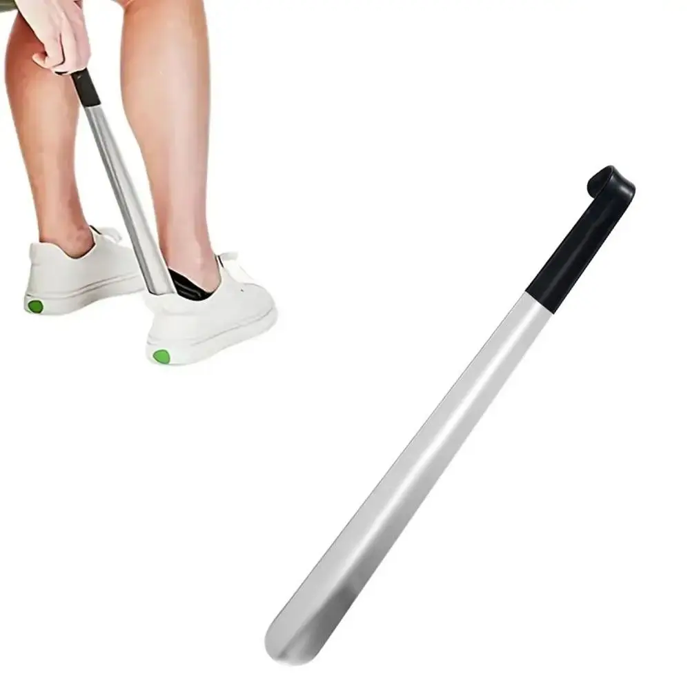 

Long Handle Long Shoe Horn Stainless Steel 42cm Shoe Stick Helper No Brace Easy To Take Shoes Lifter Spoon Wear Shoes