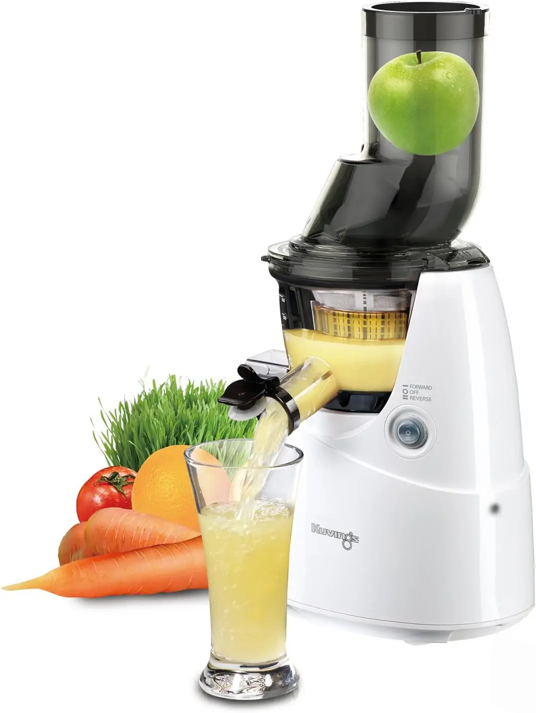 Whole Slow Juicer White B6000W with Sortbet Maker, Cleaning Tool Set, Smart Cap and Recipe Book 9