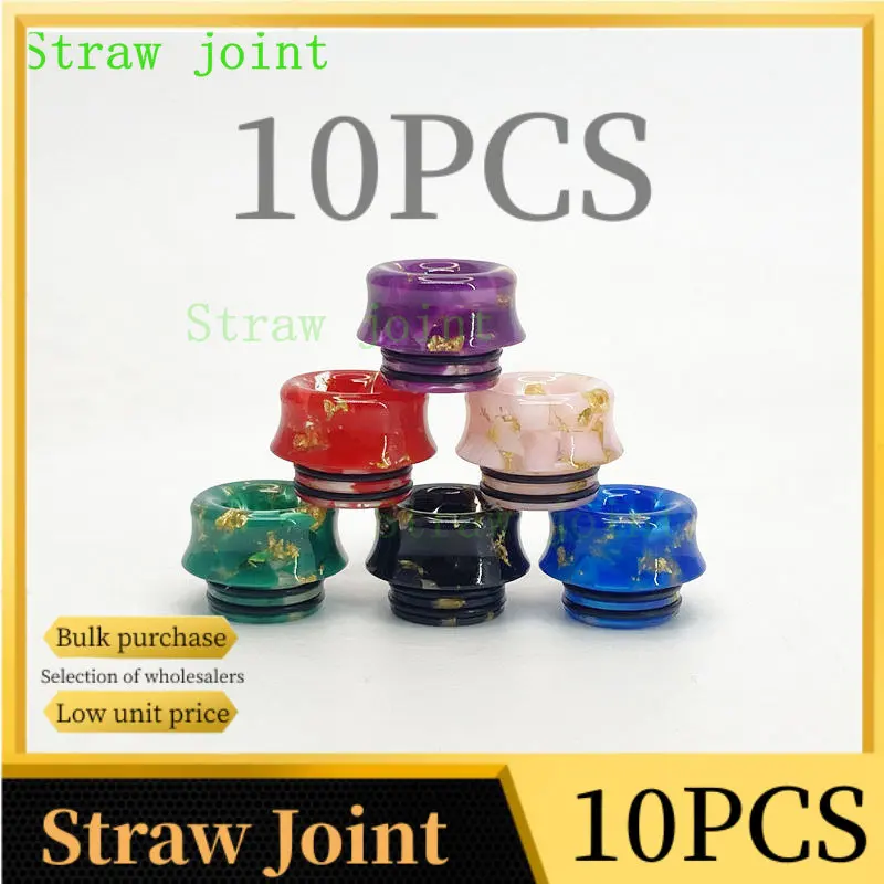 10PCS 810 Random Color Resin Straw Joint