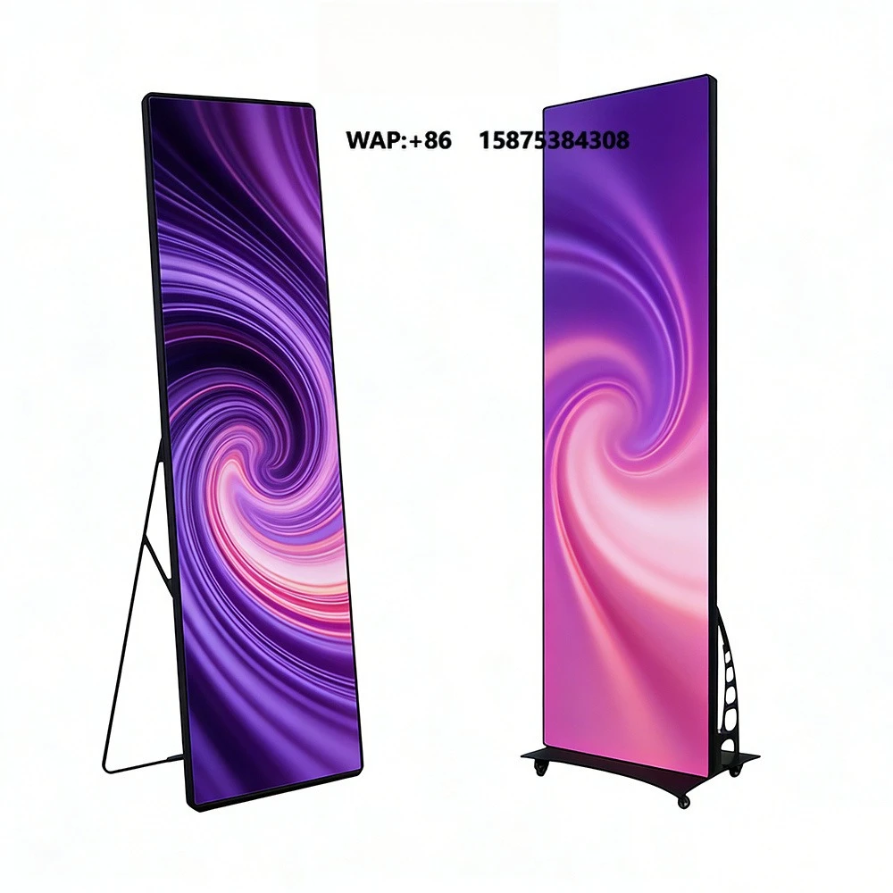 P2.5 Digital Advertising Board Wifi Control Free Stand Double Sided P2.5 Modules Pantalla Foldable Wall Mouted Smart LED Poster