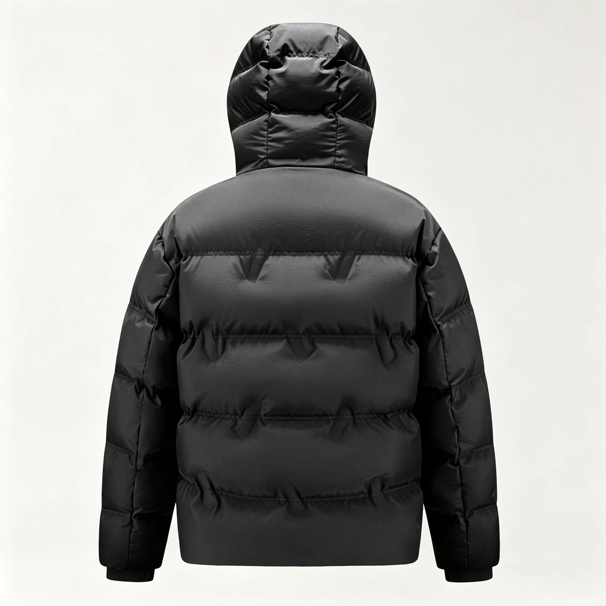 Thick Warm Unisex Hooded Puffer Coat 85% Duck Down Nylon Fabric Zipper Pockets Multiple Colors Outdoor Winter Down Jacket