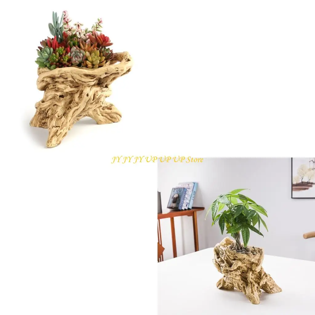 

B2RF Creative Resin Flower Pot Tree Root for Desktop and Tabletop Display