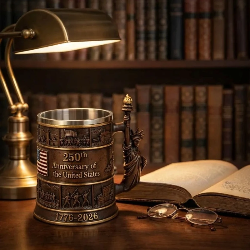 New American 250thanniversarymug Free Muse Like Torch Memorial Resin Water Cup Mug