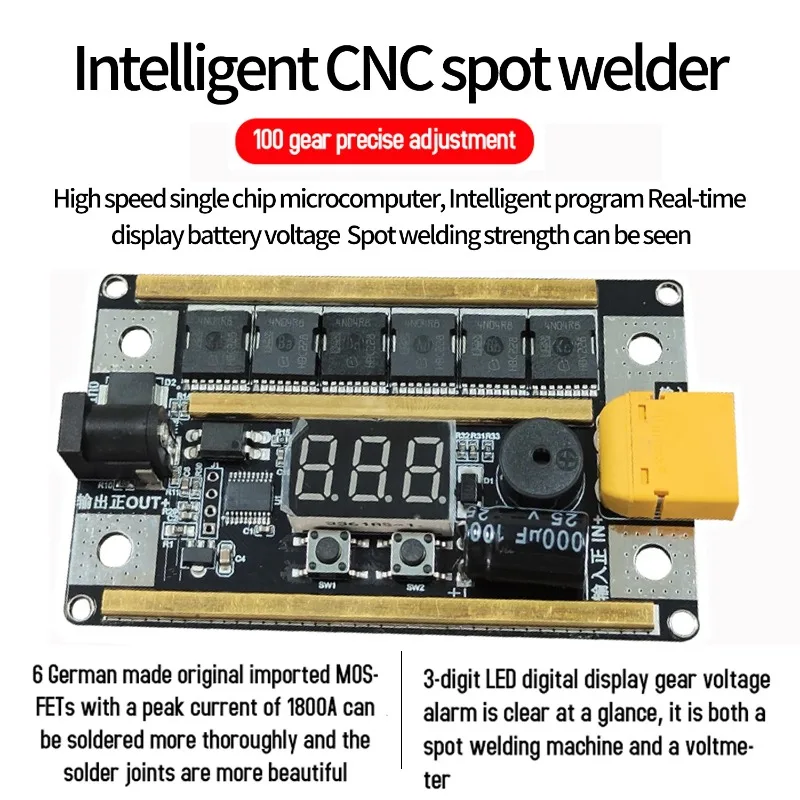 99 Gears Spot Welder Control Board Mini Handheld Spot Welding Machine PCB Circuit Board for 18650 Lithium Battery Welding Tool