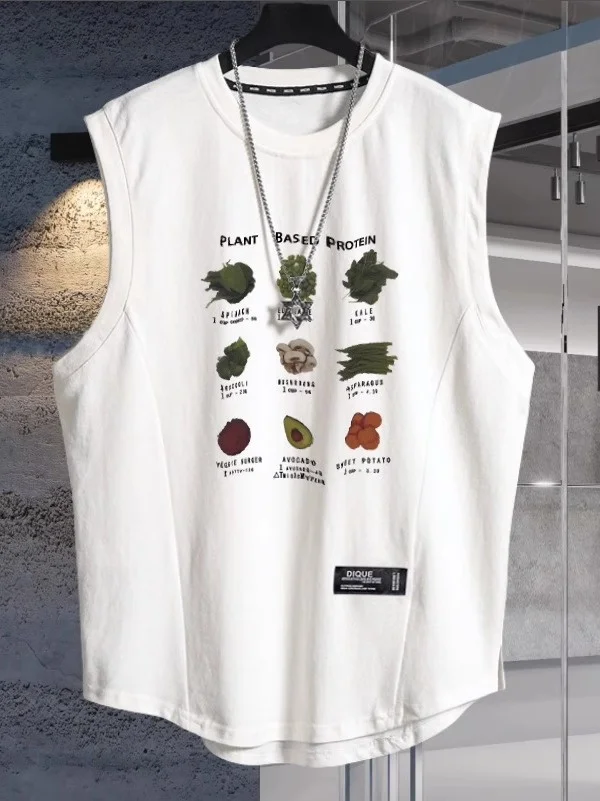 

High Quali Large Size 300 Pou Trendy Brand Creative Print Svel T-irt Men Summer Faion Outerwear Pure Cotton Vest