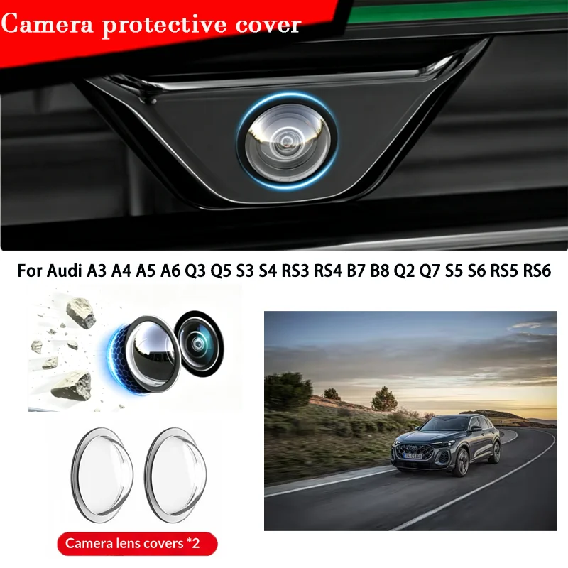 

Car Camera Protective Cover Lens Cover For Audi A3 A4 A5 A6 Q3 Q5 S3 S4 RS3 RS4 B7 B8 Q2 Q7 S5 S6 RS5 RS6
