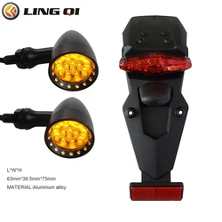 Multi Function Three In One Lamp Motorcycle Rear Fenders LED Brake Light Turn Light Accessories Kayo T2 And Refit R6 Mudguard