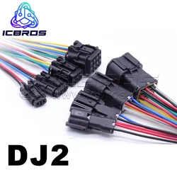 DJ2 Car Waterproof 1-16 Hole With Wire Harness Male And Female HID Plug Socket LED Spotlight ConneCtor