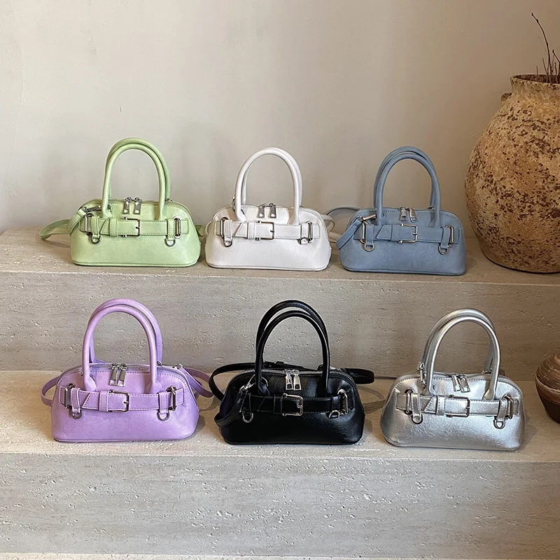 

Fashion Bag 2025 New Simple Portable Shell Bag Texture Solid Color Ins Versatile Shoulder Messenger Bag