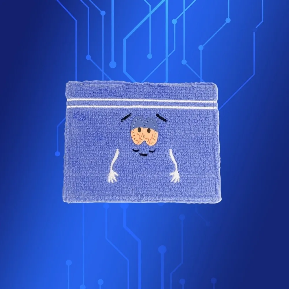 Funny Cartoon Wallet Soft Fuzzy Zip Closure Mini Change Holder Towel Cloth Embroidered Coin Purse Card Holder Daily Use
