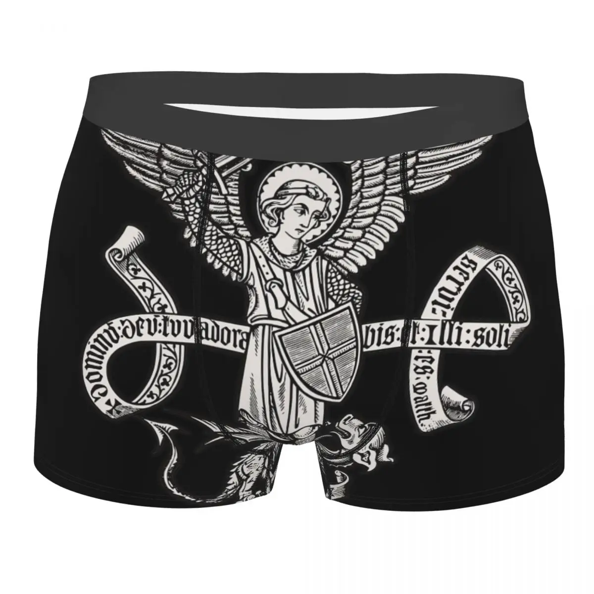 

Saint Michael Archangel Catholic Underpants Breathbale Panties Male Underwear Print Shorts Boxer Briefs