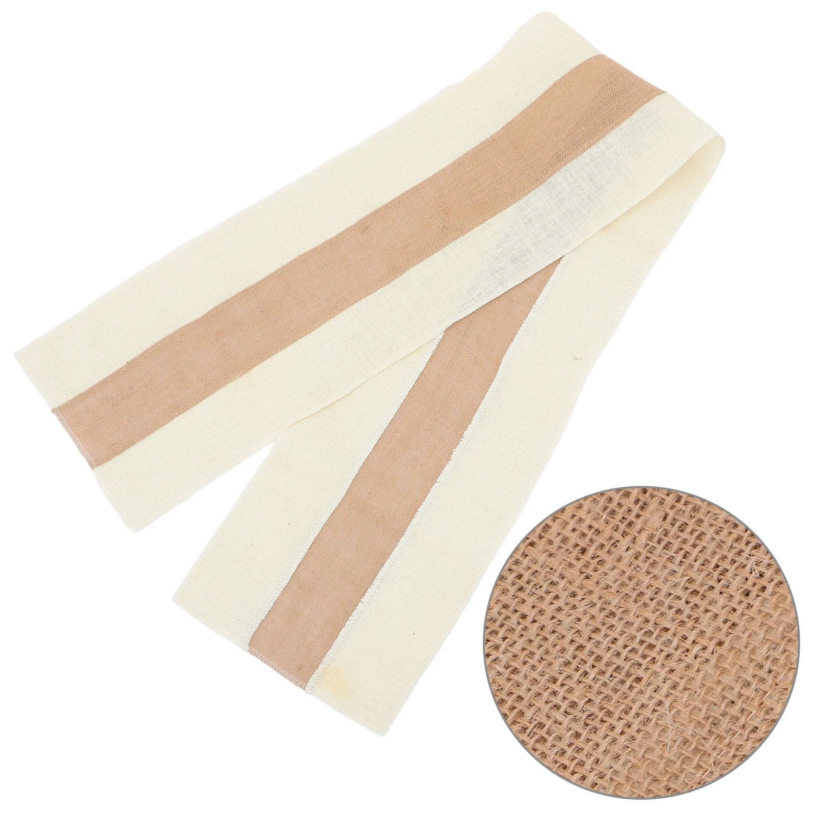 

Color-blocking Linen Table Mat Dining Runner Country Burlap Decorative Tablecloth Home Cover Running Farmhouse Tablerunner