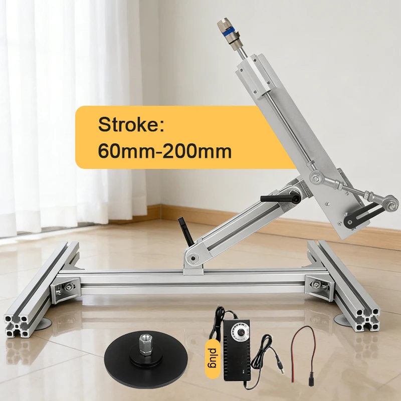 6cm-20cm Stroke Adjustable Telescopic Linear Actuator with Bracket 3XLR Connector Suction Cup Power 130RPM/230RPM 110V-240V
