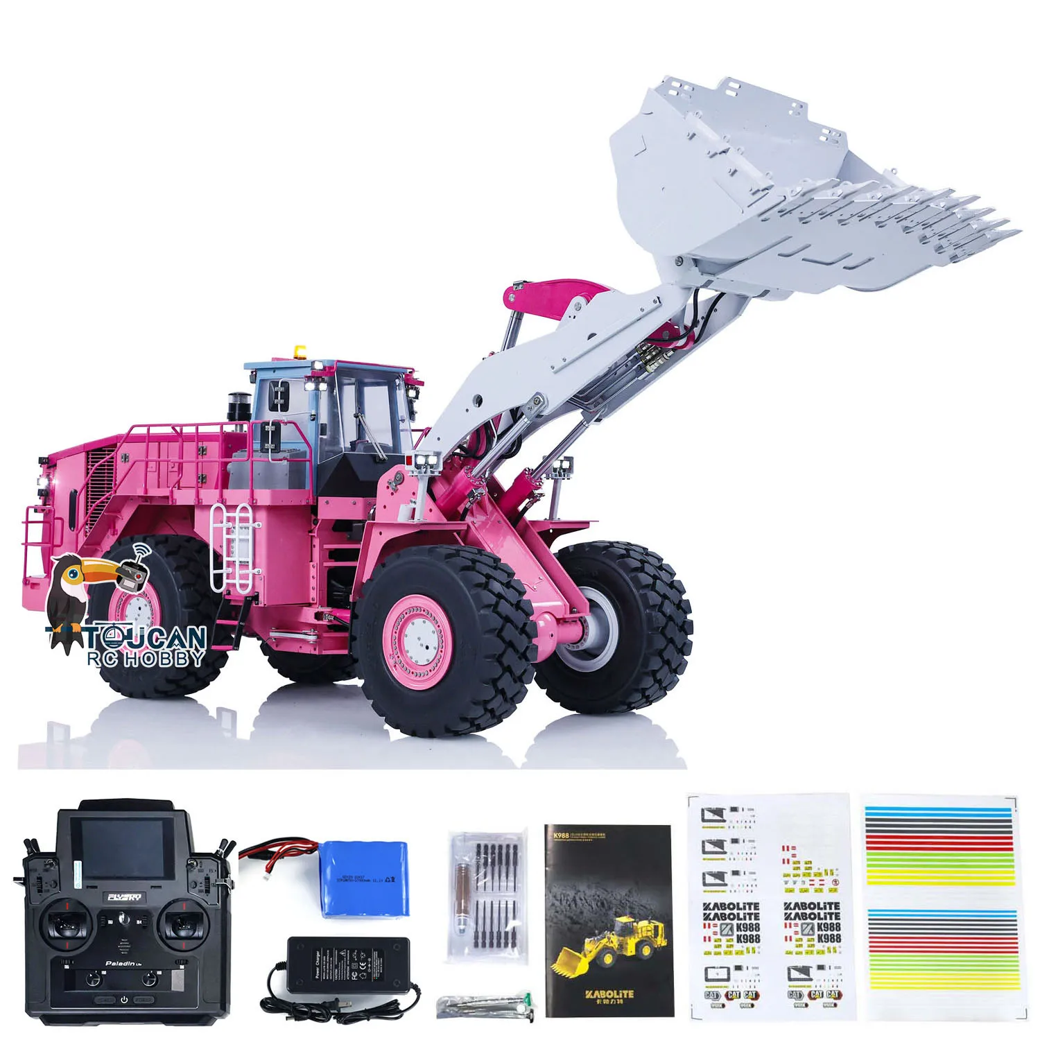 1/14 Kabolite K988 Hydraulic RC Loader RTR Radio Control Construction Vehicles Light Sound Finished Trucks Car for Boys TH23344