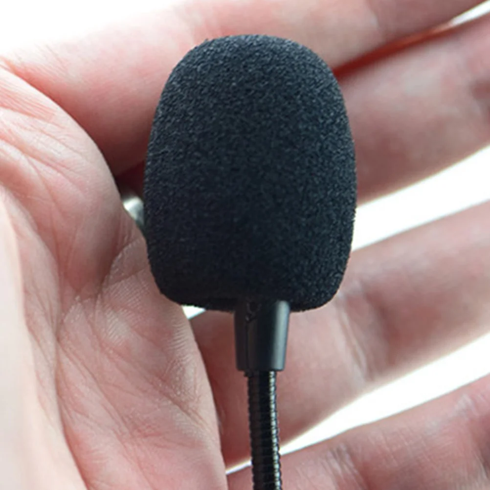 40 Pcs Sponge Covers for Mic Little Bee Mini Microphone Lapel Black Professional Accessories