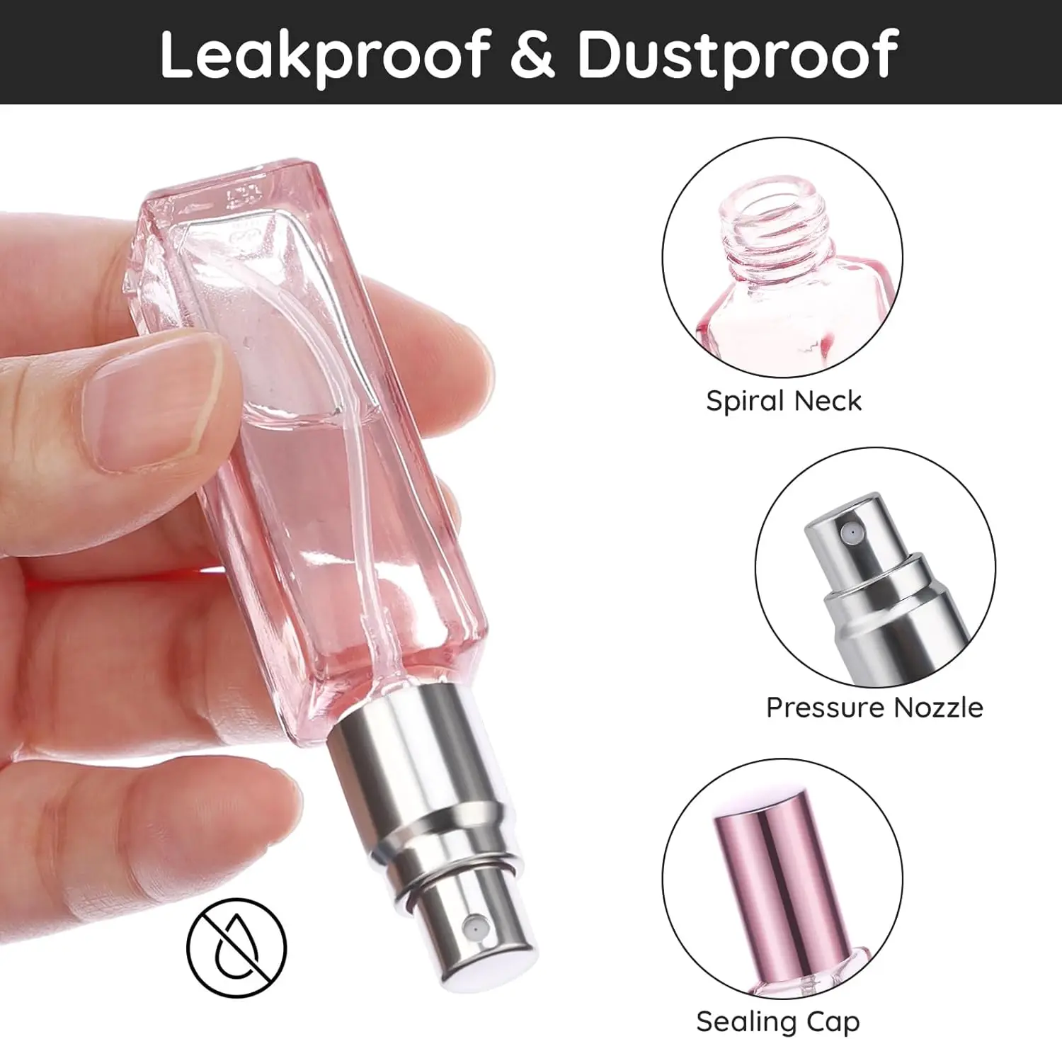 100Pcs 10ML Perfume Travel Refillable Mini Cologne Perfume Bottles Empty Portable Atomizer Sprayer for Perfume Travel Size