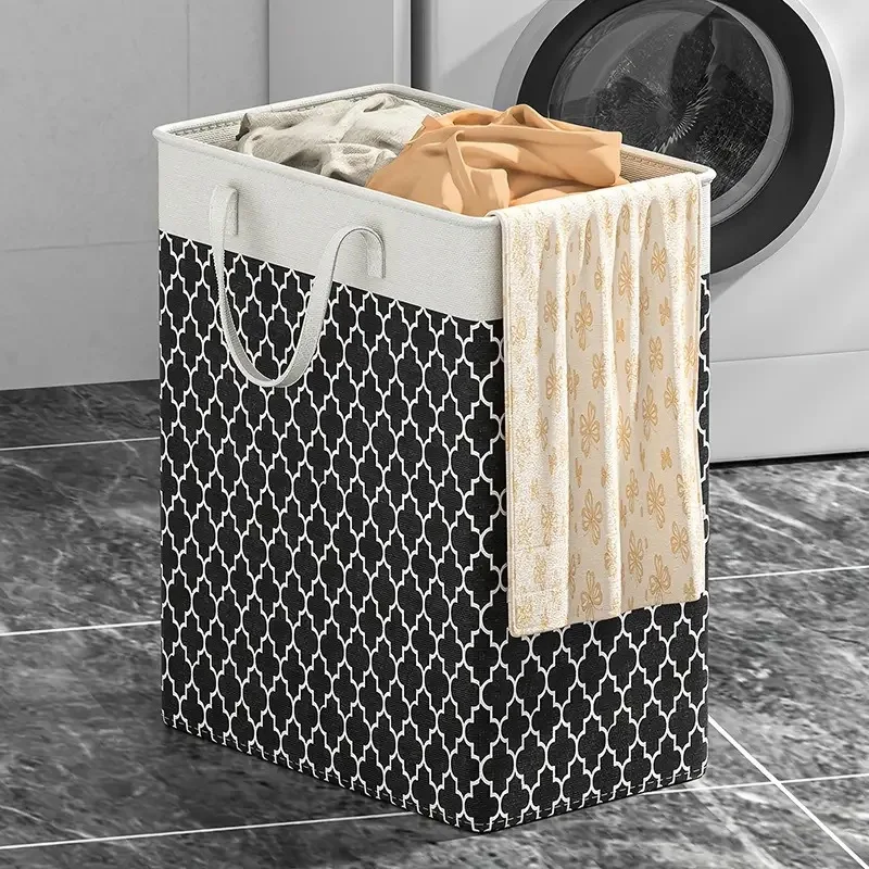 New Waterproof Fabric Laundry Basket Simple Clothes Sundries Storage Box Foldable Bag Large Capacity Laundry Basket