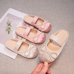 Baby Girls Beautiful Casual Soft Cartoon Bow Flat Sandals Breathable Student Cute Comfortable Hollow Elegant Kids Daily Summer